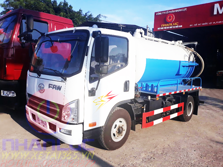 XE HÚT CHẤT THẢI FAW 5 KHỐI-HÚT HẦM CẦU-HÚT BỂ PHỐT